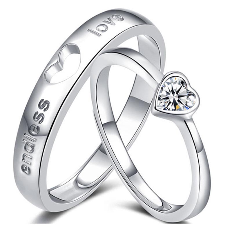 비아워게스트 여성용 펀칭 하트 오픈 반지 커플링 2종 세트 16,680원