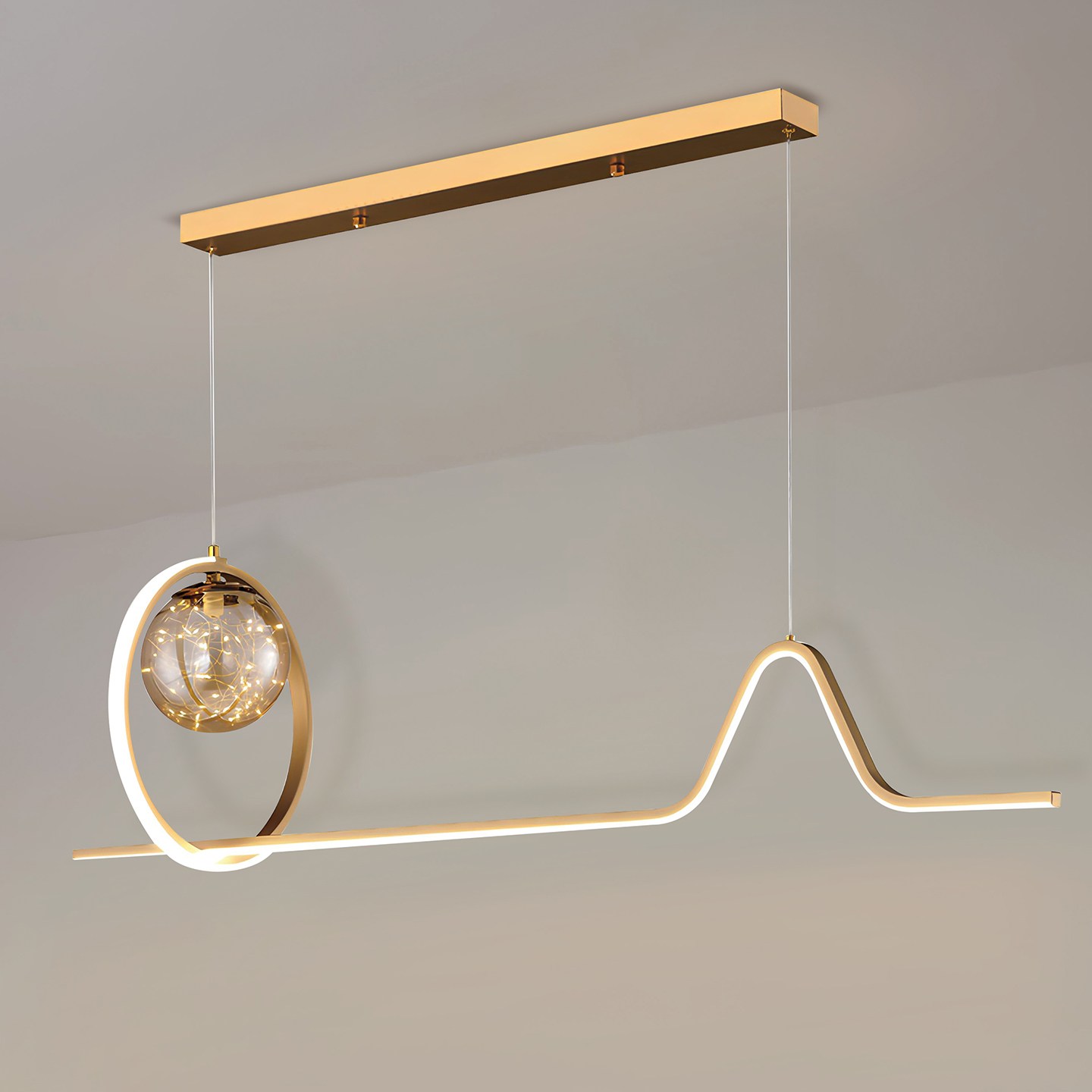 YKLED 지니 팬던트등 40W 식탁등 인테리어조명 포인트등 골드프레임 160,000원