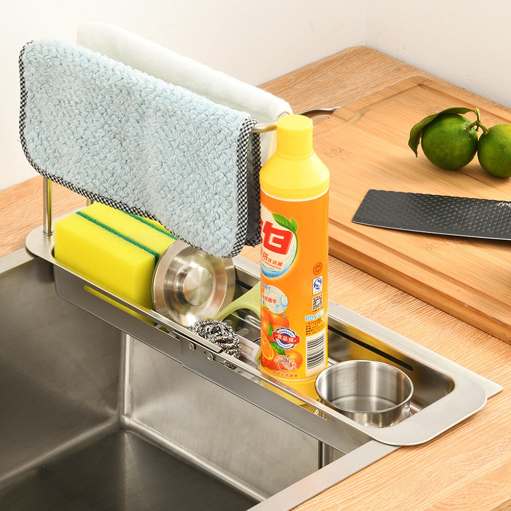 KCJ 수세미 거치대 길이 조절 싱크대 주방 행주 걸이 렉 12,900원