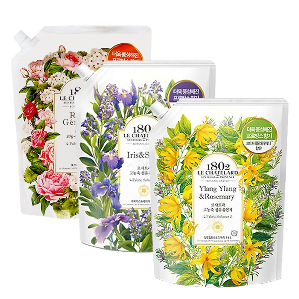 애경 고농축 섬유유연제 르샤트라 보타닉 1.5L 3종 15,500원