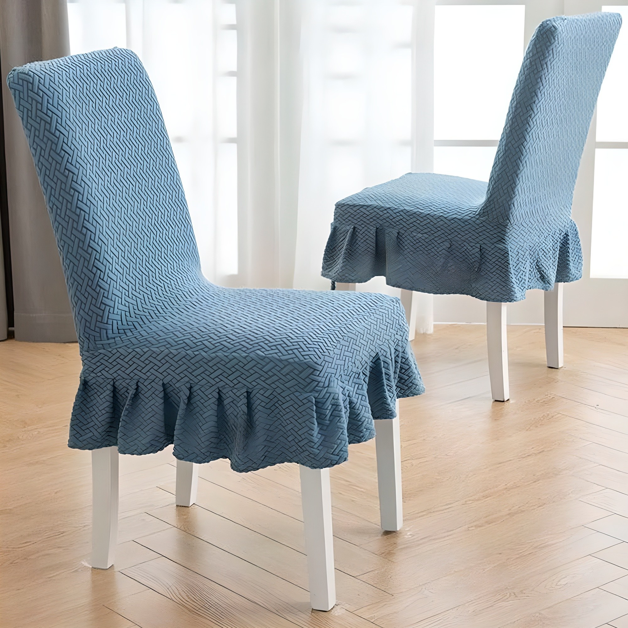 하늬통상 프릴 자카드 스판 의자 커버 14,110원