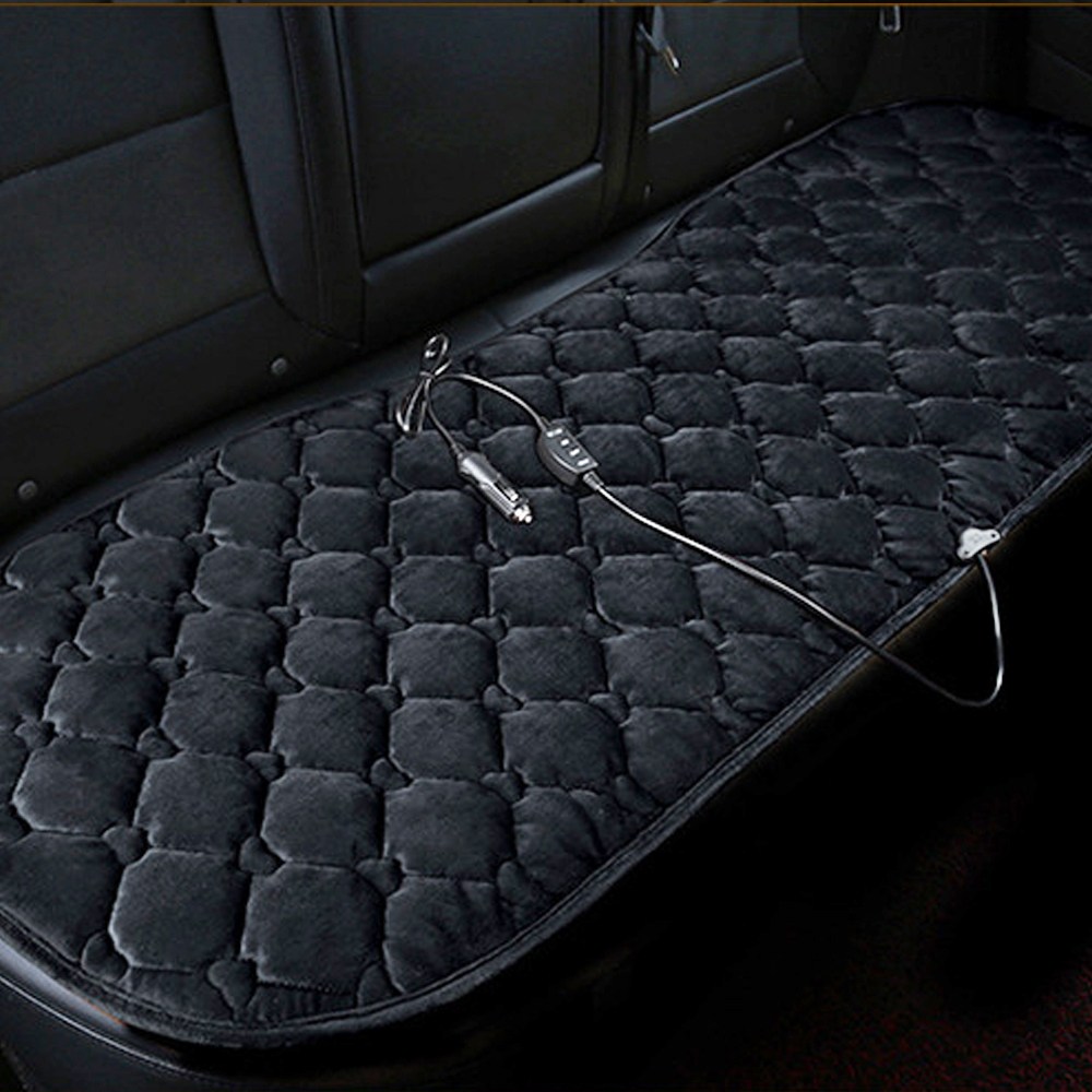 톨른 패턴 스웨이드 열선시트 커버 12V 뒷좌석용, 1개 20,480원