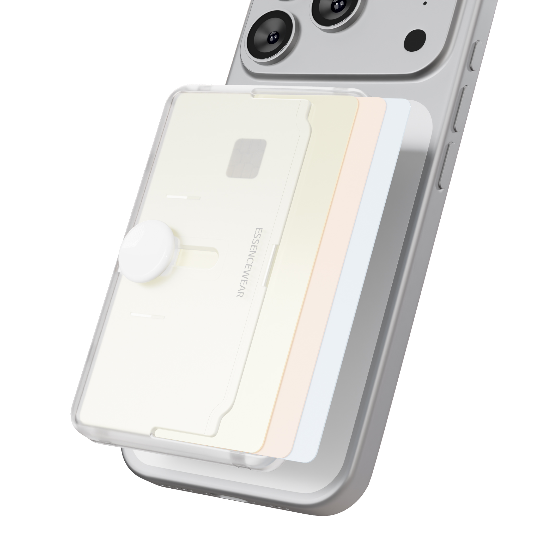 에센스웨어 이지슬라이드 3장 수납 맥세이프 카드 홀더, 매트 클리어, 1개 13,900원