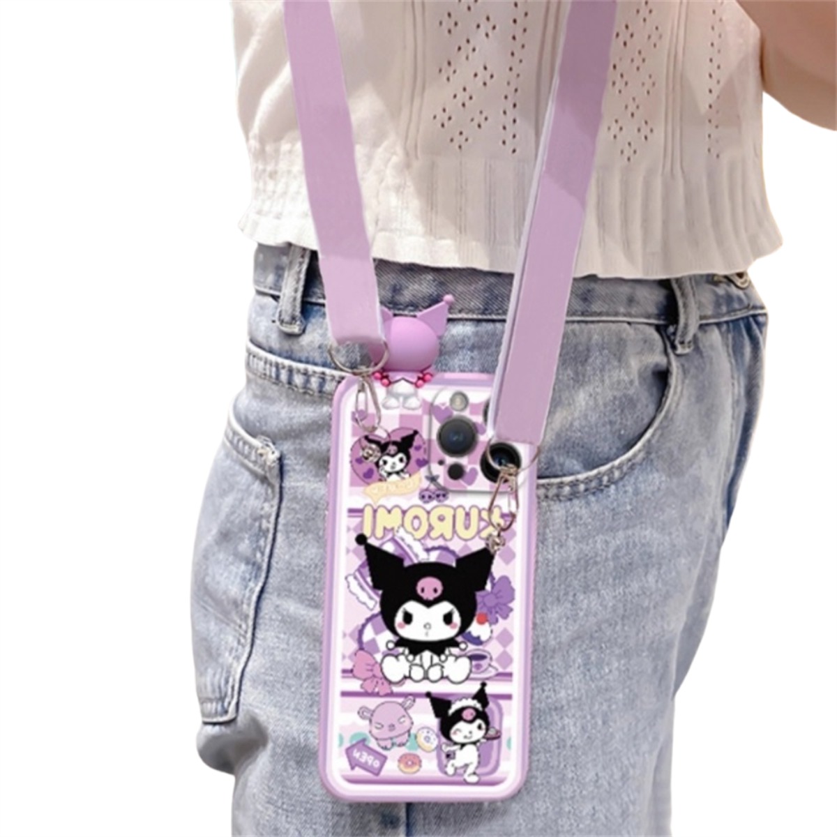 갤럭시 A24 케이스 마이멜로디 목걸이 ZEM 잼폰 키즈폰 동전 지갑 핸드폰 29,000원