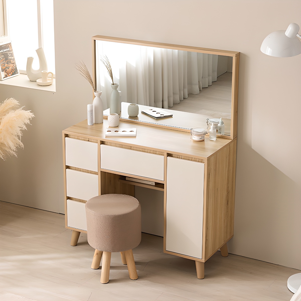 삼익가구 로아 대형 거울 수납형 화장대 99,000원