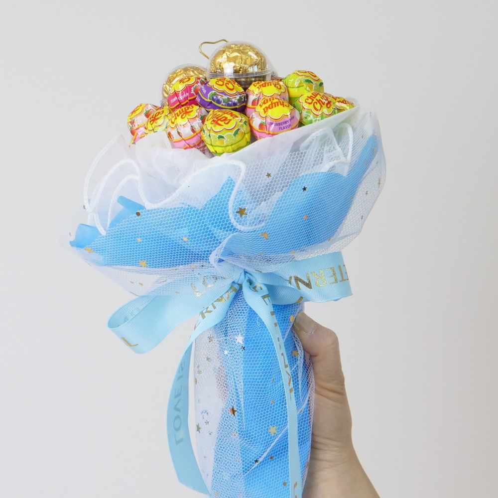 아바노 사탕 부케 꽃다발 츄파츕스 25개 페레로로쉐 3개 응원피켓 28,500원