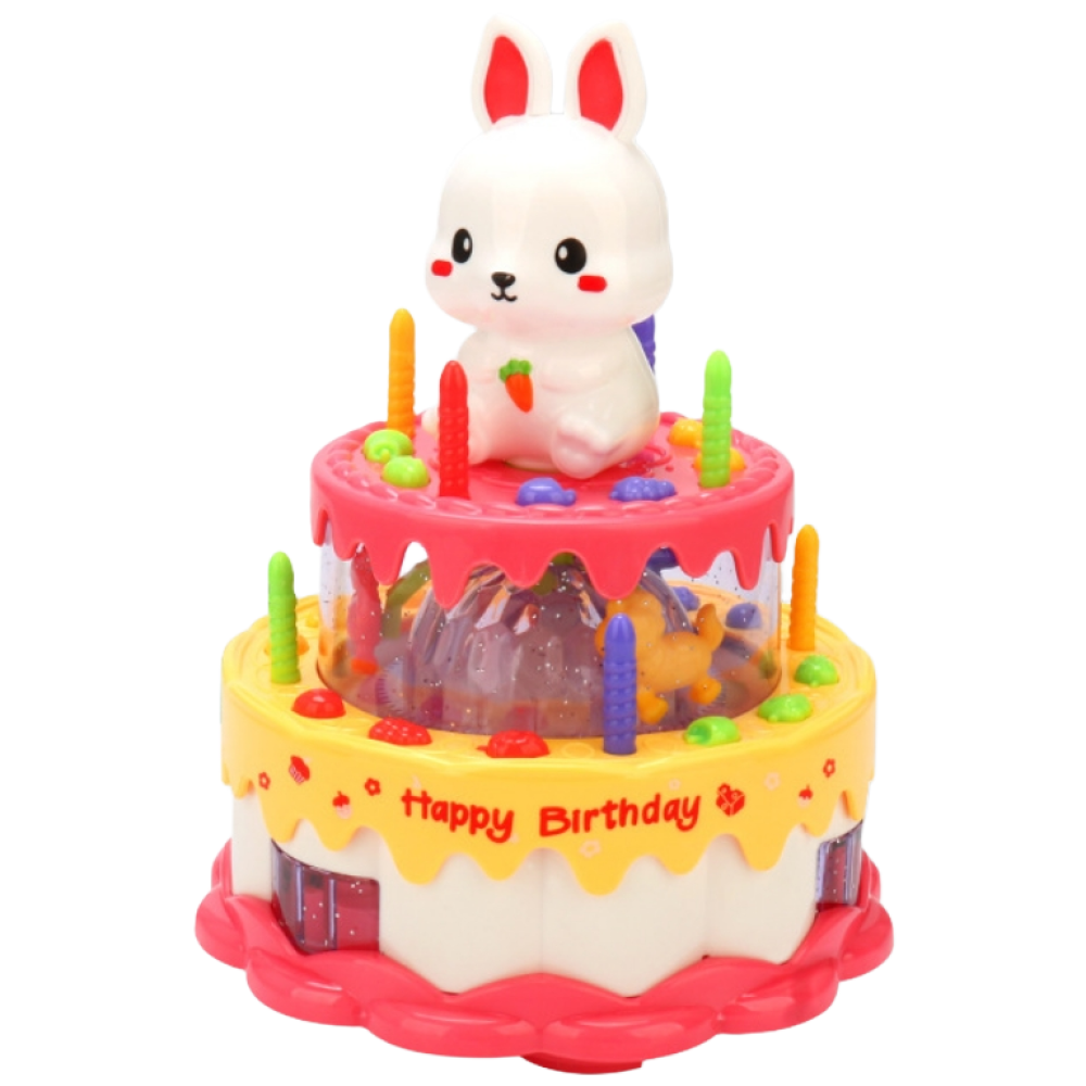 토이토 멜로디 케이크 장난감 토끼 오리 미러볼 어린이 생일 케익, 토끼 핑크, 1개 19,000원
