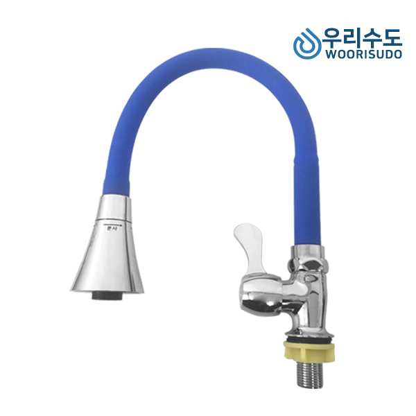 우리수도 칼라 세로 단수 코브라 자바라 수도꼭지, 1개 27,000원