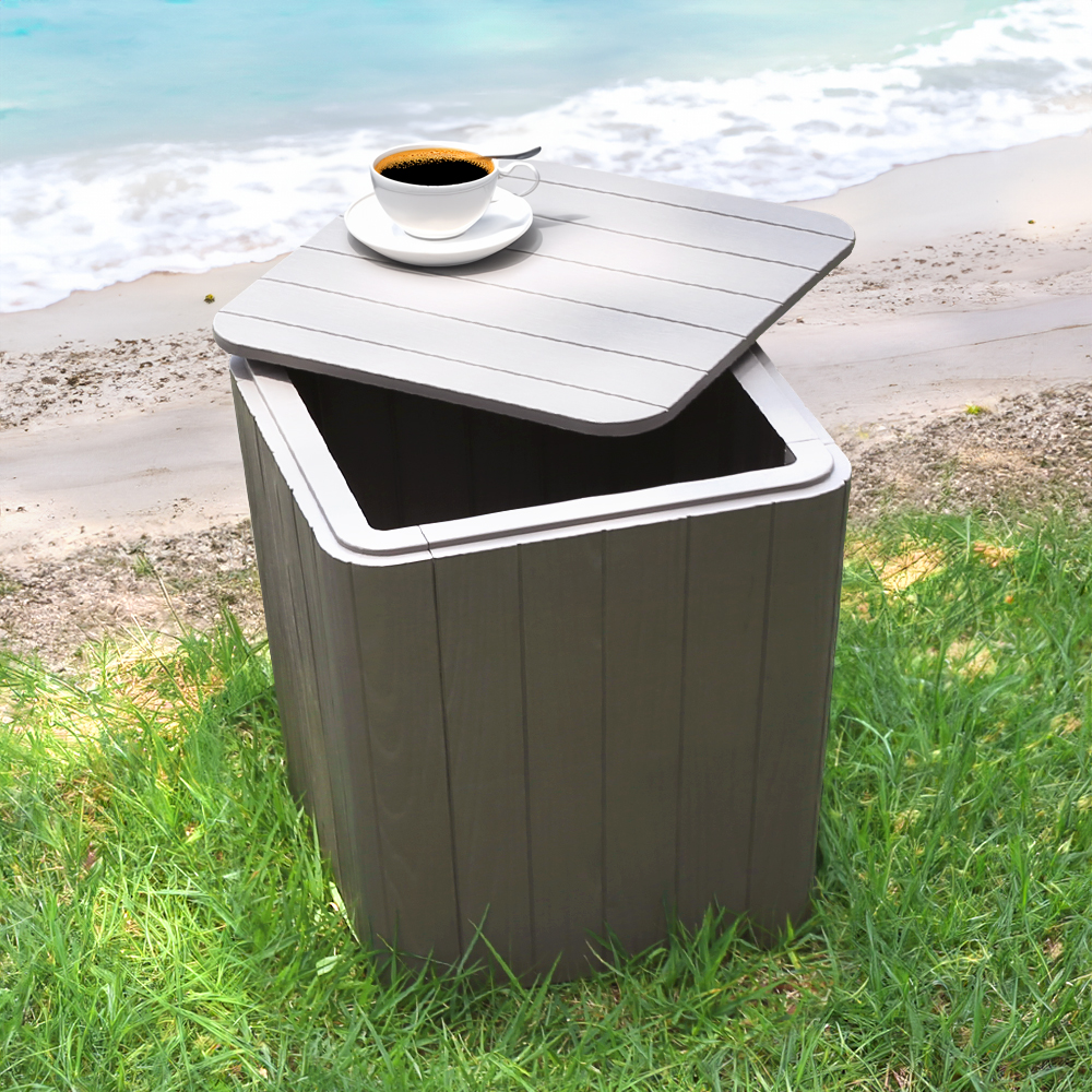 위드퍼니처 빙고 수납 겸용 의자 야외테이블, 그레이 15,000원