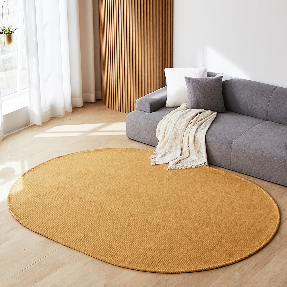 파미르 사계절 거실 타원형 라탄룩 러그 카페트 워셔블 54,900원