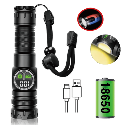 멀티멀타 LED 전문가용 써치 후레쉬 랜턴 2in1 자석 충전식, 1개 21,900원