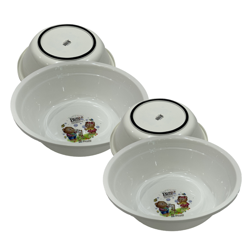 [나코] 플라스틱 대야 곰돌이대야 미끄럼방지 욕실대야 목욕탕 목욕대야 바가지 세수대야 빨래대야, 곰돌이5호, 2개 12,200원