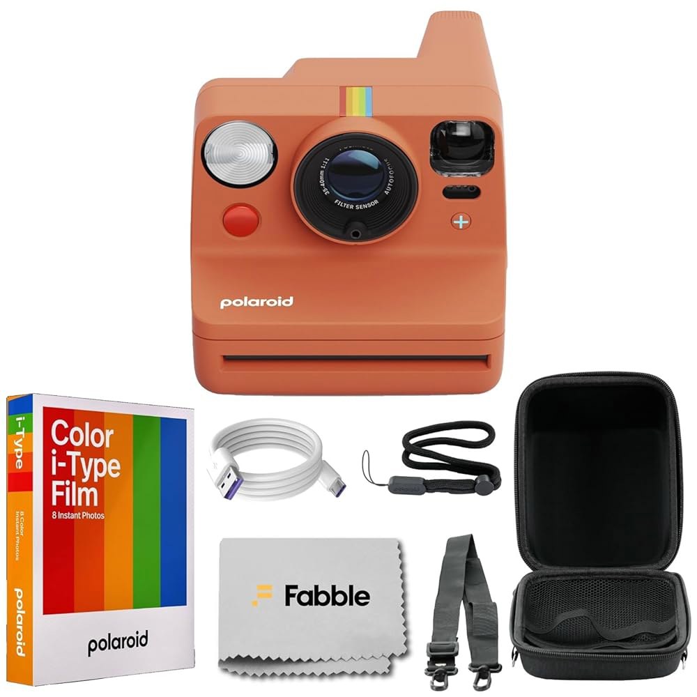 Polaroid Now 3세대 I 타입 인스턴트 필름 카메라 코랄 번들 컬러 8가지 노출 하드 보호 케이스 및 USB C 1 8m 6피트 케이블 537,721,200원