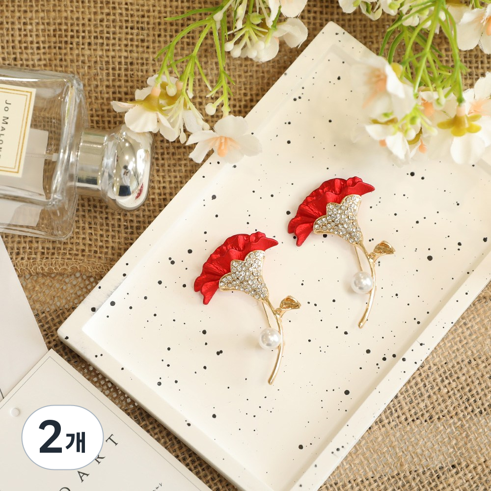 어버이날 부모님 선물 부토니에 카네이션 브로치 핸들케이스 모음전, 프릴카네이션 브로치2P세트, 2개 29,330원