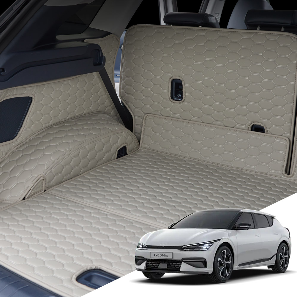 EV6 어스/GT-Line 본투로드 하이브 풀커버 차량용 트렁크매트, 브라운, 라이트/에어X/스피커유/21년8월~24년5월/KT037 99,800원