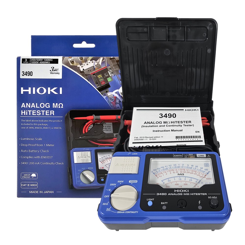 [미성] 히오키 3490 아날로그 절연저항계  전류 전압 저항 측정용 전기테스터기 279,000원