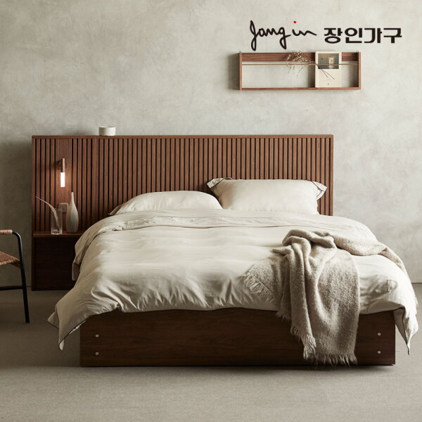 [장인가구] (착불)로시 스탠다드 템바보드 호텔식 수납 침대 Q 프레임 525,000원