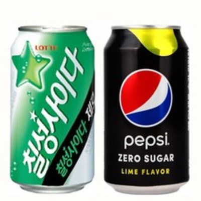 칠성사이다 제로 355ml 24입+펩시콜라 제로 업소용 355ml 24입 30,000원