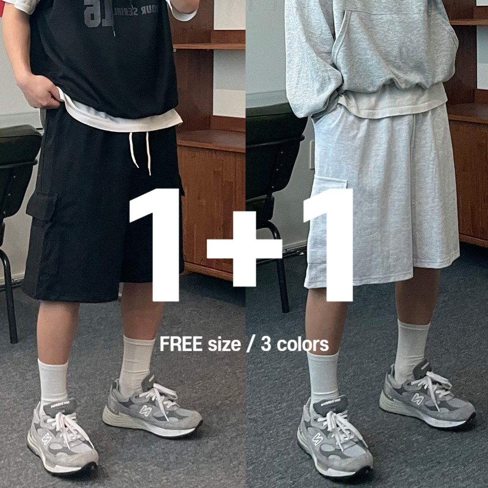 1+1 르위 데일리 버뮤다 카고 팬츠 벌룬 반바지 35,000원