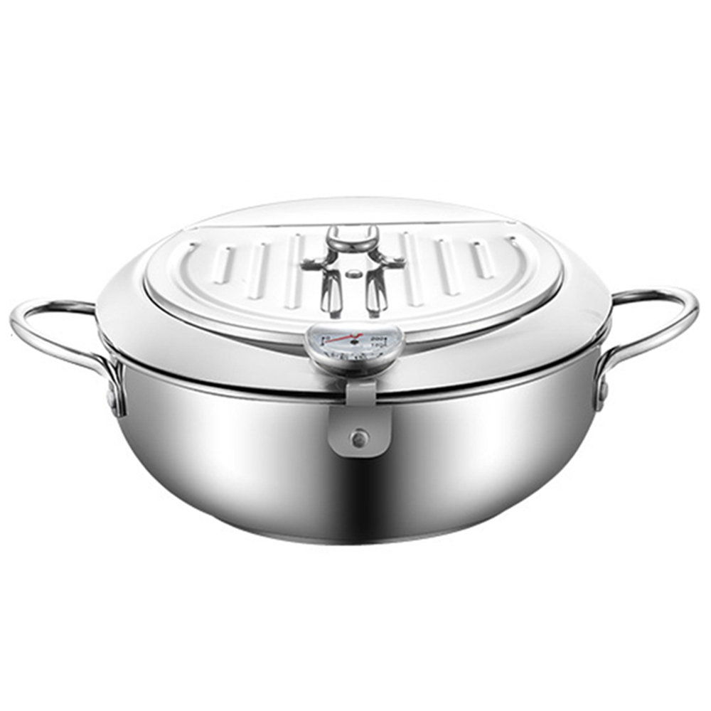 CookNest 미니 가정용 튀김기 304 스텐 튀김솥 다용도 튀김냄비, 1개, 24cm 26,800원