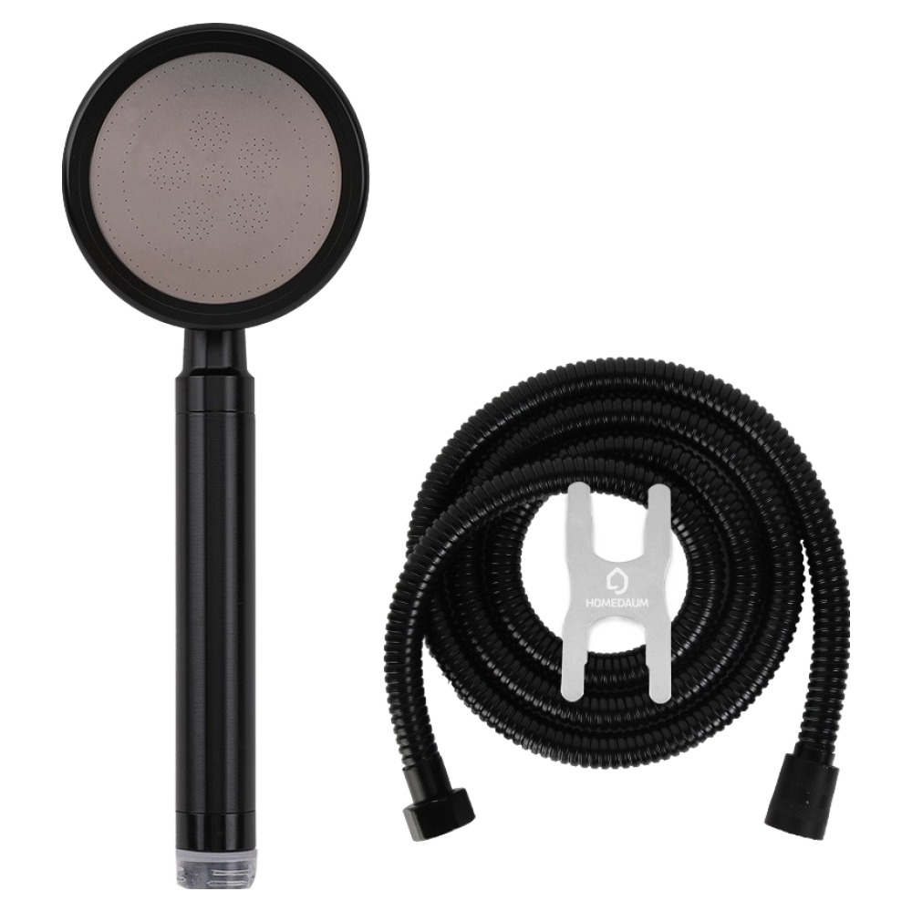 홈다움 더쎈 알루미늄 터보수압 샤워기 H8 + 샤워호스 2m + 스패너 세트, 1세트, 블랙 20,800원