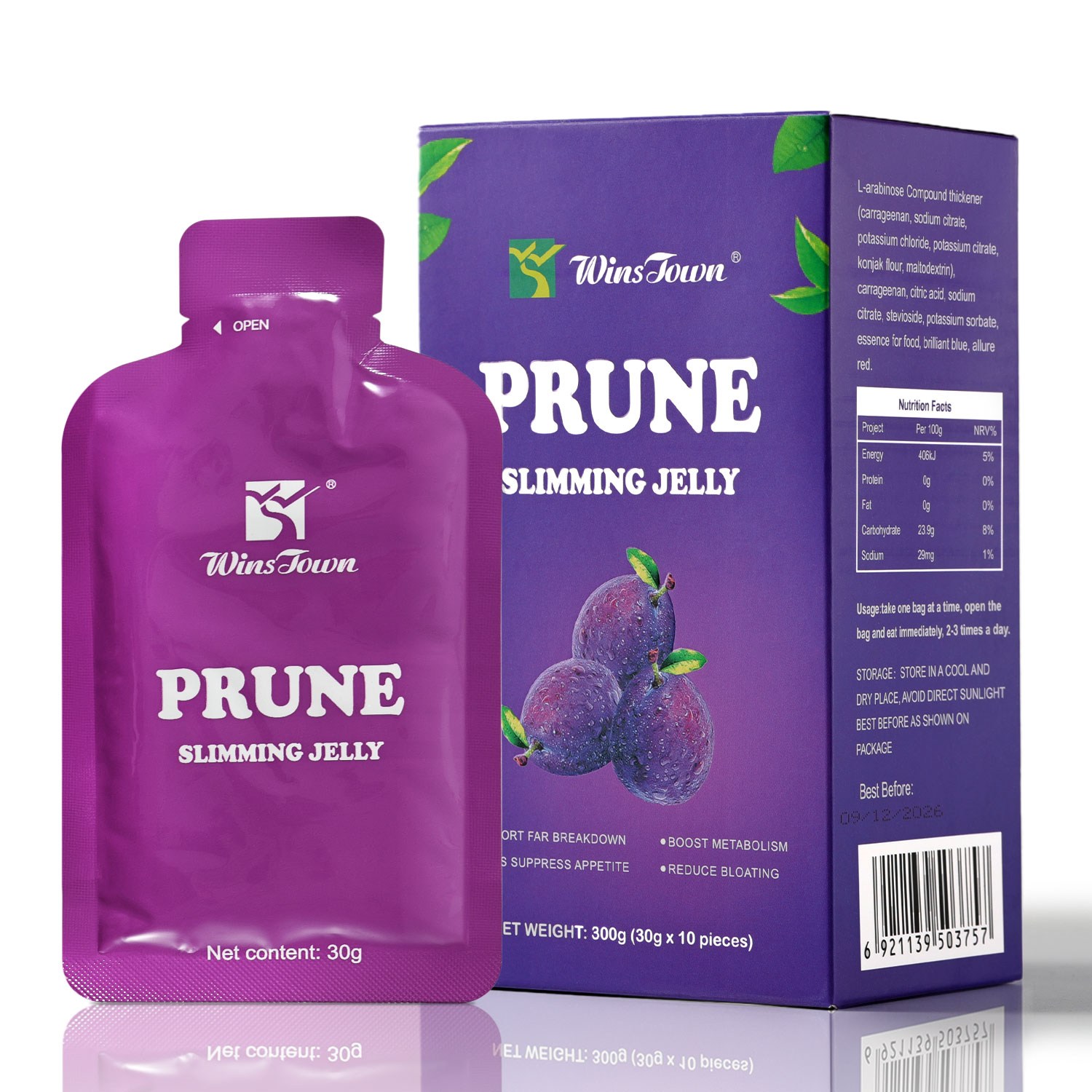 서양자두 다이어트 효소 젤리 식이섬유 프리바이오틱스 장 건강 관리 간편 스틱 다이어트 간식, 10개, 30g 21,900원