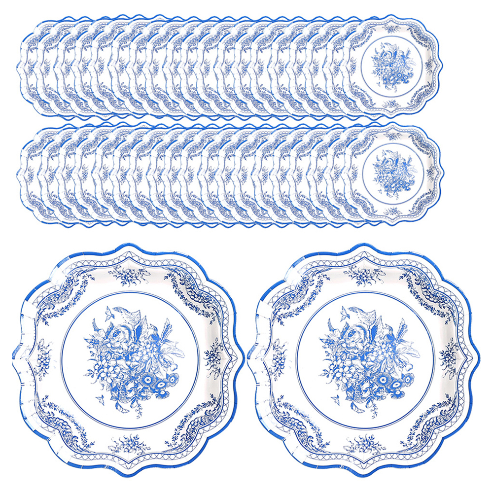 블루플로라 파티 일회용 종이접시 22cm, 40개입, 1개 11,800원