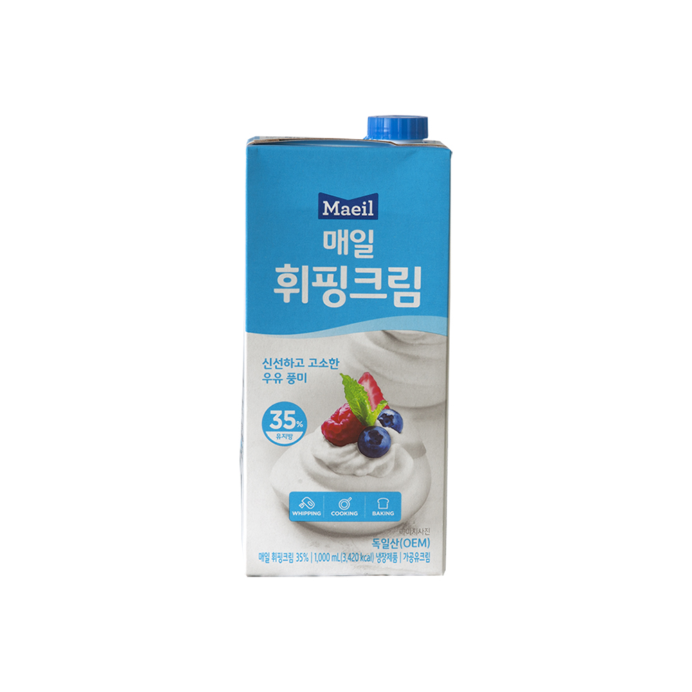 매일휘핑크림35(독일산) 1000ml *아이스박스포장 10,980원