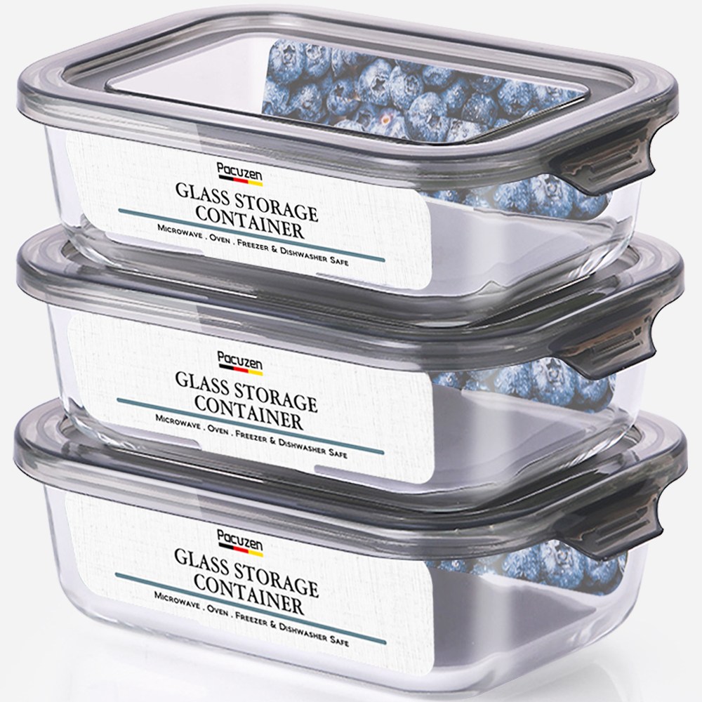 이지캡 내열유리 반찬통 밀폐용기세트 1100ml 3p 12,990원