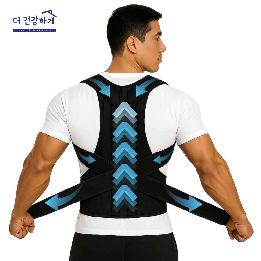 더건강하게 자세 교정 밴드 라운드숄더 굽은 등 어깨 보호대, 1개 23,560원