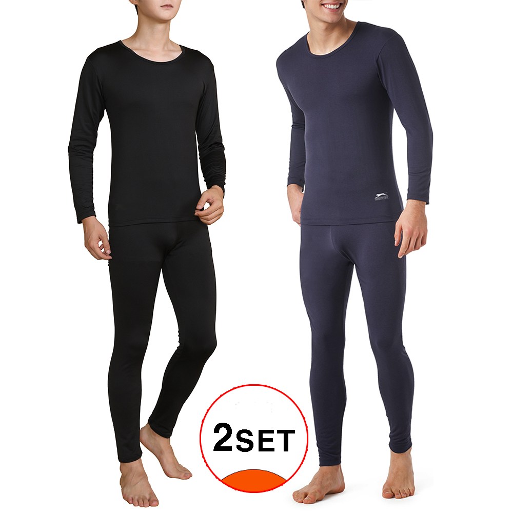라온 1+1 슬레진저 남성 초극세사 기모 발열내복 초경량 내복 상하의 2세트 27,900원
