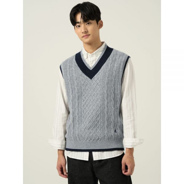 [빈폴] 케이블 베스트 그레이 (BC5951C233) 228,000원