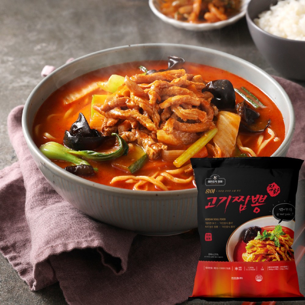 특허받은 불맛 홍야 홍야유니짜장+홍야고기짬뽕(총4인분), 2.18kg, 1세트 19,900원
