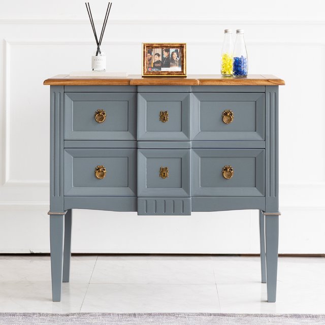 소피아엘렌 사라 프렌치 엔틱 원목 콘솔, 블루 그레이 309,000원