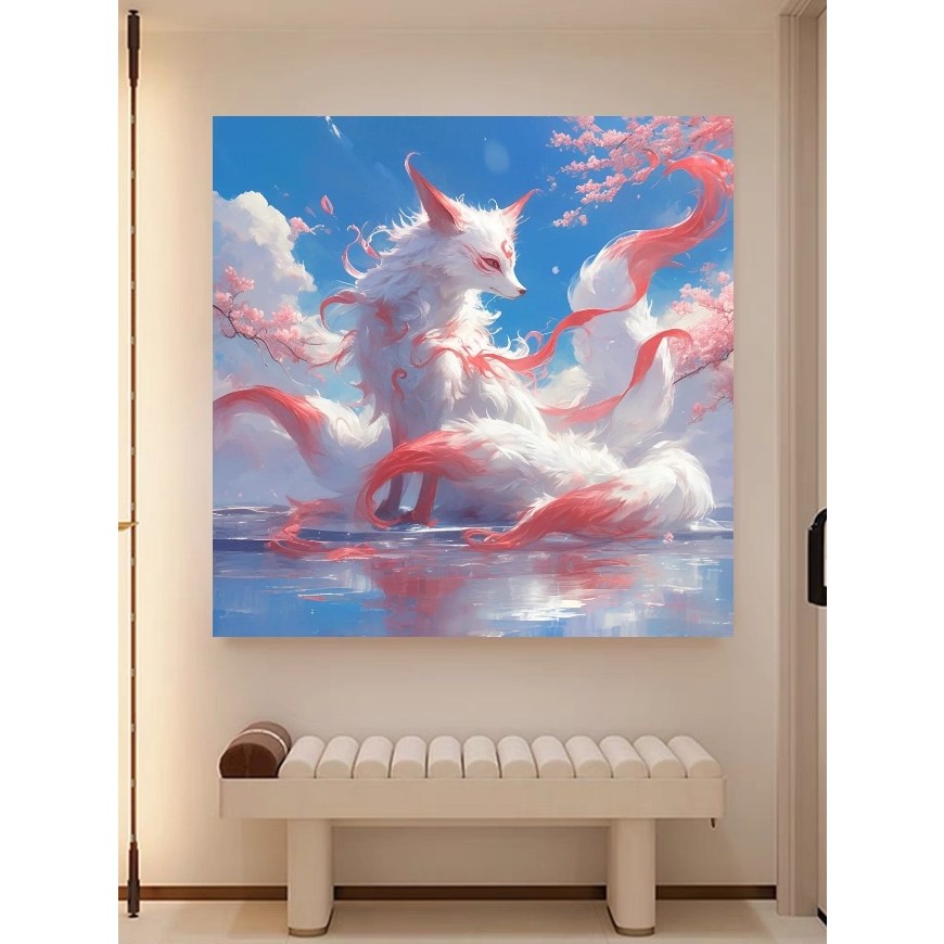 유화그리기 여우 신수 구미호 도화 그림그리기 좋은 인연 행운 금전운 가져다주는 풍수지리 명화그리기 2배 물감 붓 DIY키트 24,990원