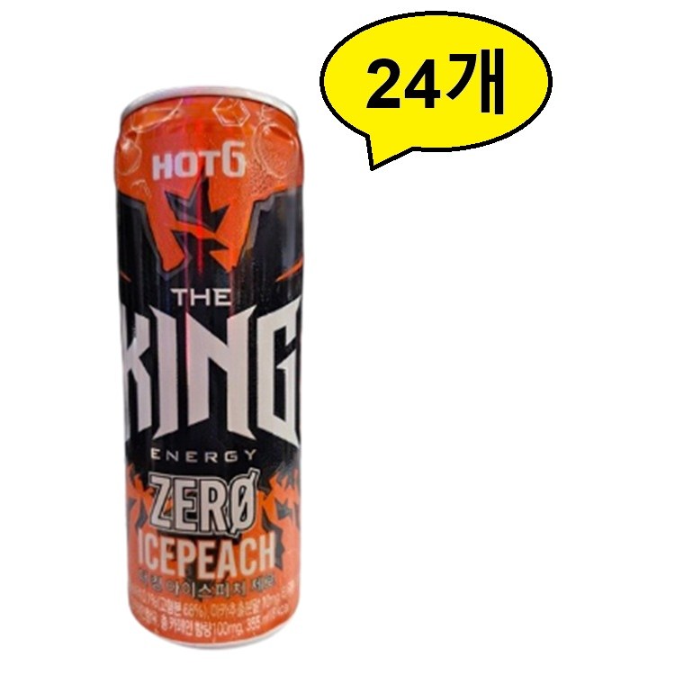 롯데 핫식스 더 킹 아이스피치 제로, 355ml, 24개 11,470원