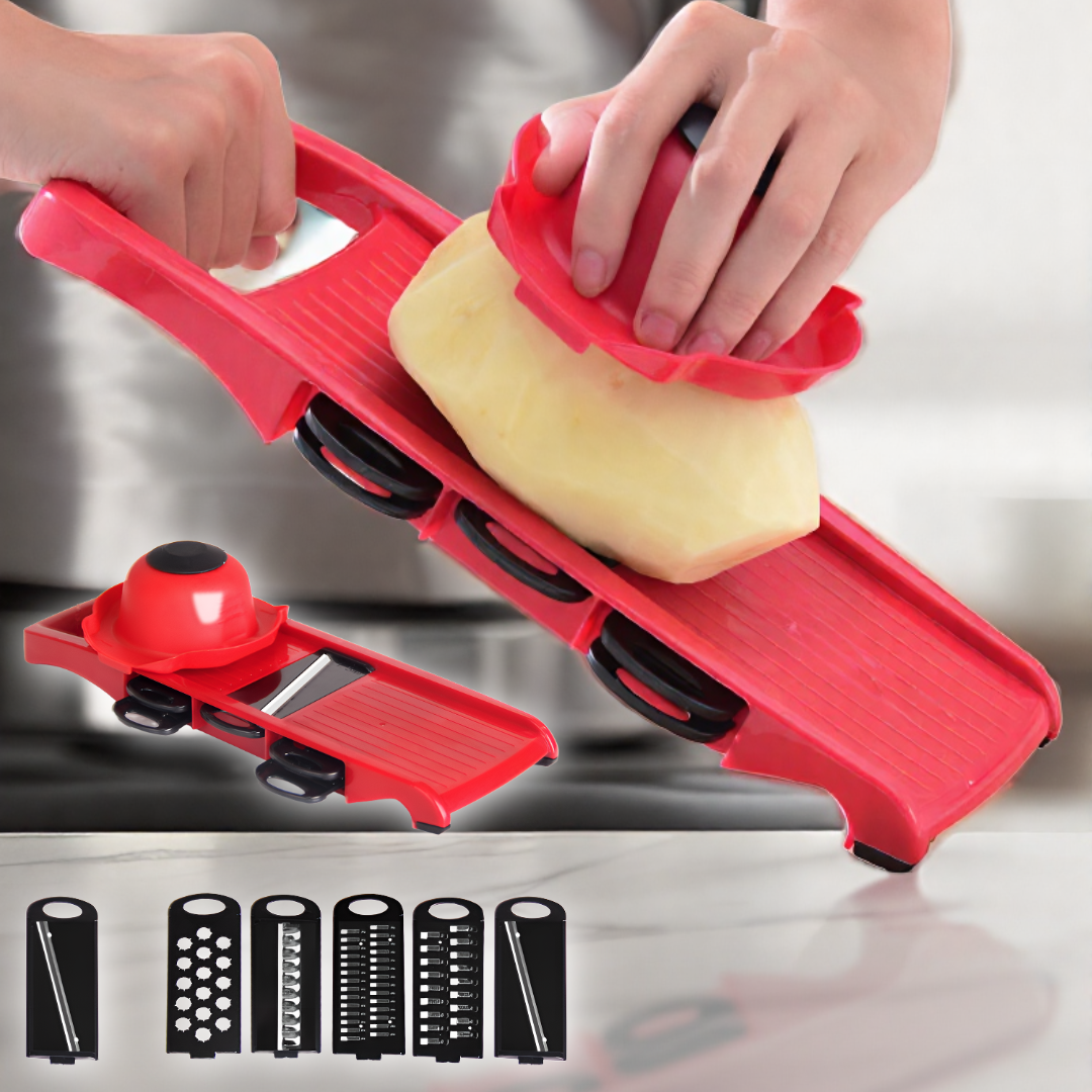 연모먼트 6종 쉬운칼날교체 만능 슬라이서 채칼 세트, 1세트, 레드및블랙 19,900원