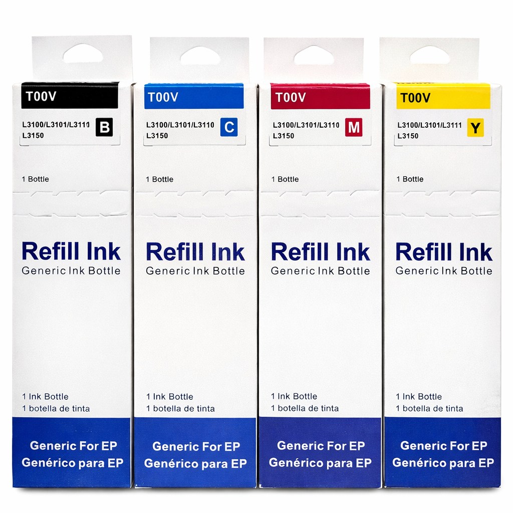 잉크아울렛 엡손 T00V세트 호환잉크 003잉크 L1110 L3100 L3110 L3150 L5190 L3106 호환 t00v재생잉크 003 세트, 1세트, T00V (003) 4색 재생세트 7,390원