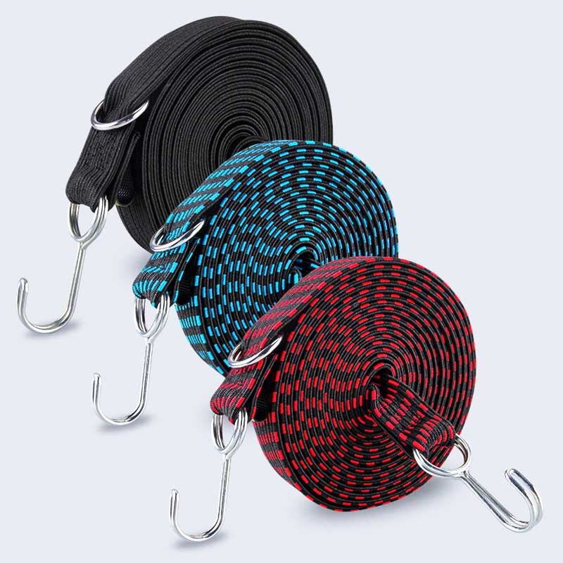 자전거 로프 카트 고무줄 짐고정 2M 핸드카트 오토바이 후크고정 고탄성 자전거줄 3,290원