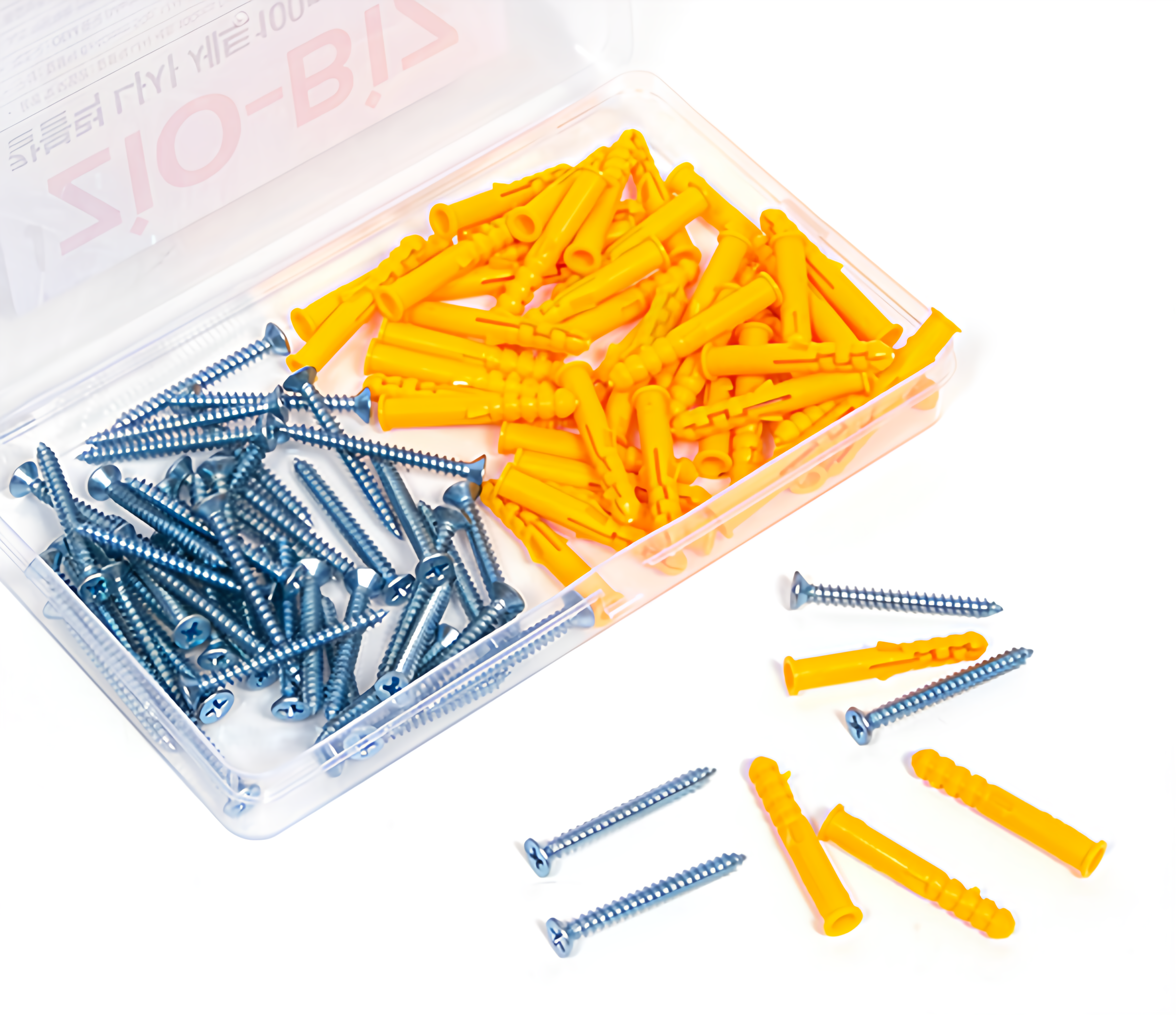 ZIO-BIZ 칼블럭 나사 세트 100pcs 6x40mm / 콘크리트 칼블럭 시멘트 타일 벽돌 석고보드 목재 칼블럭 나사 못 피스 칼브럭 공구 7,480원