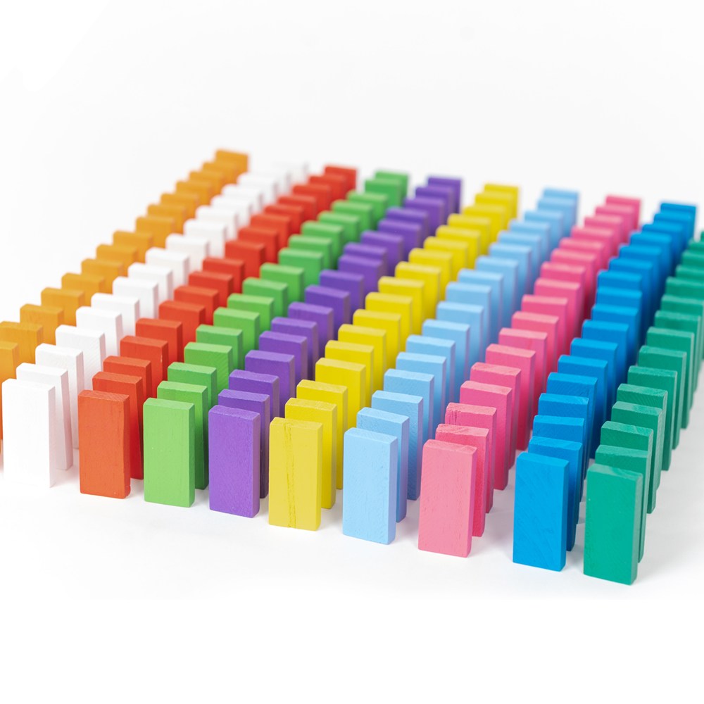 아이스타 어린이보드게임 무지개 원목 도미노 360pcs (정리.보관용파우치 포함), 1개 18,800원