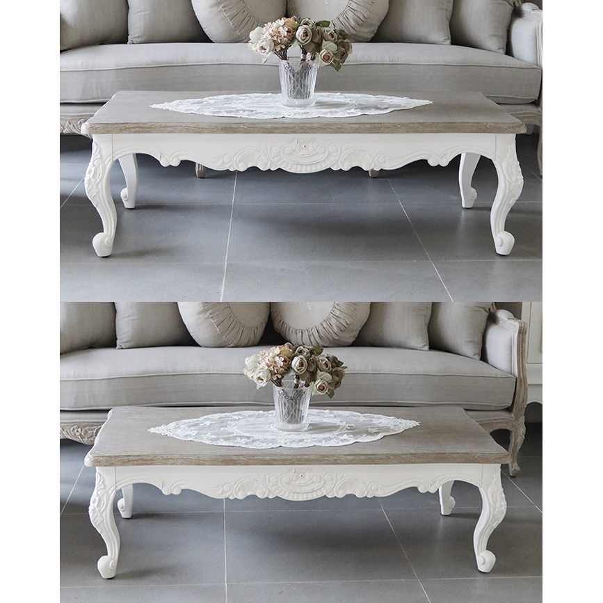 프렌치 로즈 커피 테이블 130사이즈 모던프렌치 쉐비시크 좌탁 거실테이블 우드아뜰리에 874,000원