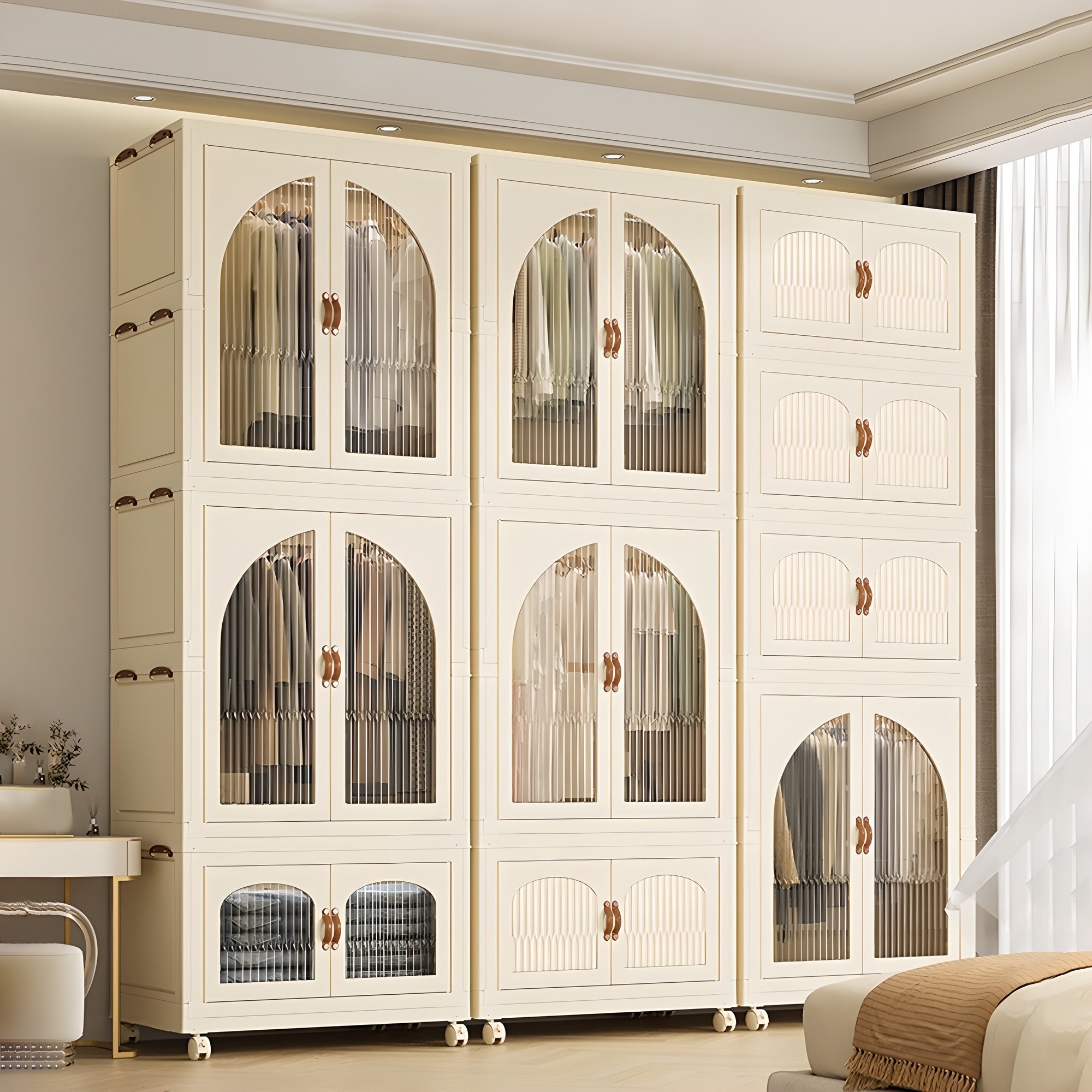 리빙원 원룸 이동식옷장 양문형 옷 수납함 대형 리빙박스 정리함 캐비넷 폴딩박스 133,000원