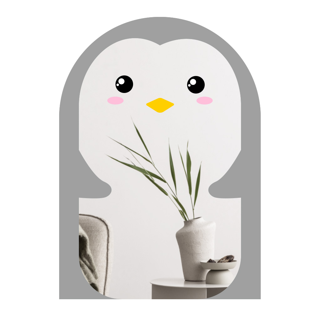 디자인 팽귄 동물 거울 붙이는 아치형 어린이 유아 캐릭터 거울, 그레이 103,000원