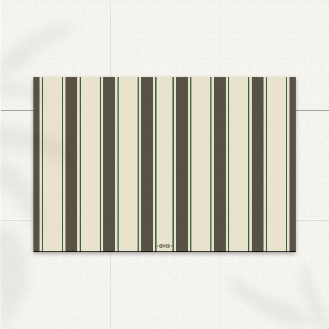 데미무드 넛츠 빨아쓰는 다용도 규조토 발매트, 스트라이프 그린 7,690원