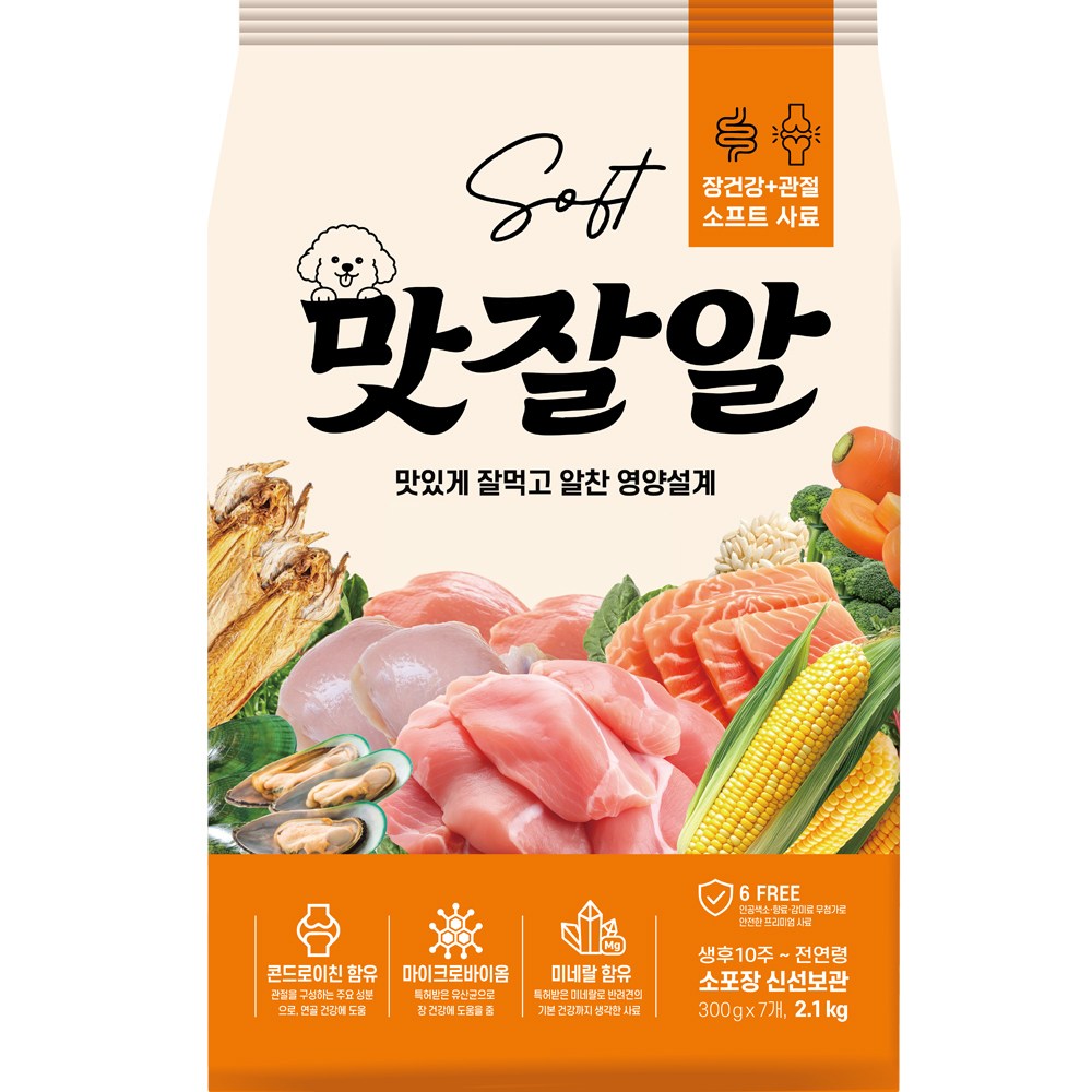 맛잘알 전연령 강아지 소프트사료, 1개, 2.1kg, 뼈/관절강화 19,800원