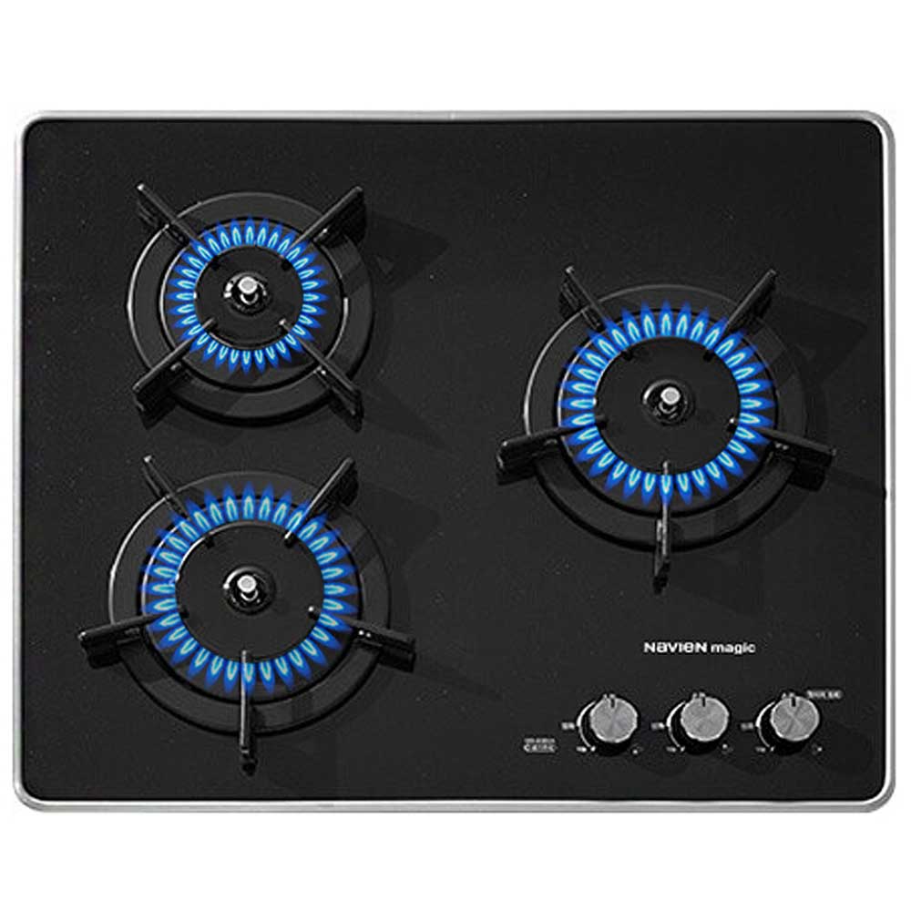 나비엔 매직 GRB-6203NA/PA (LNG/LPG) 빌트인 법랑 블랙 3구 가스레인지 전원코드형 399,000원