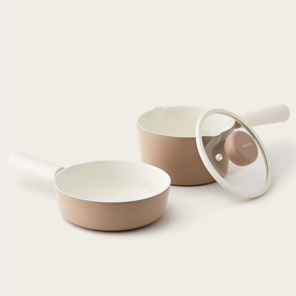 모도리 아담한 냄비+궁중팬 2종 세트, 샌드(냄비)+샌드(궁중팬) 84,000원