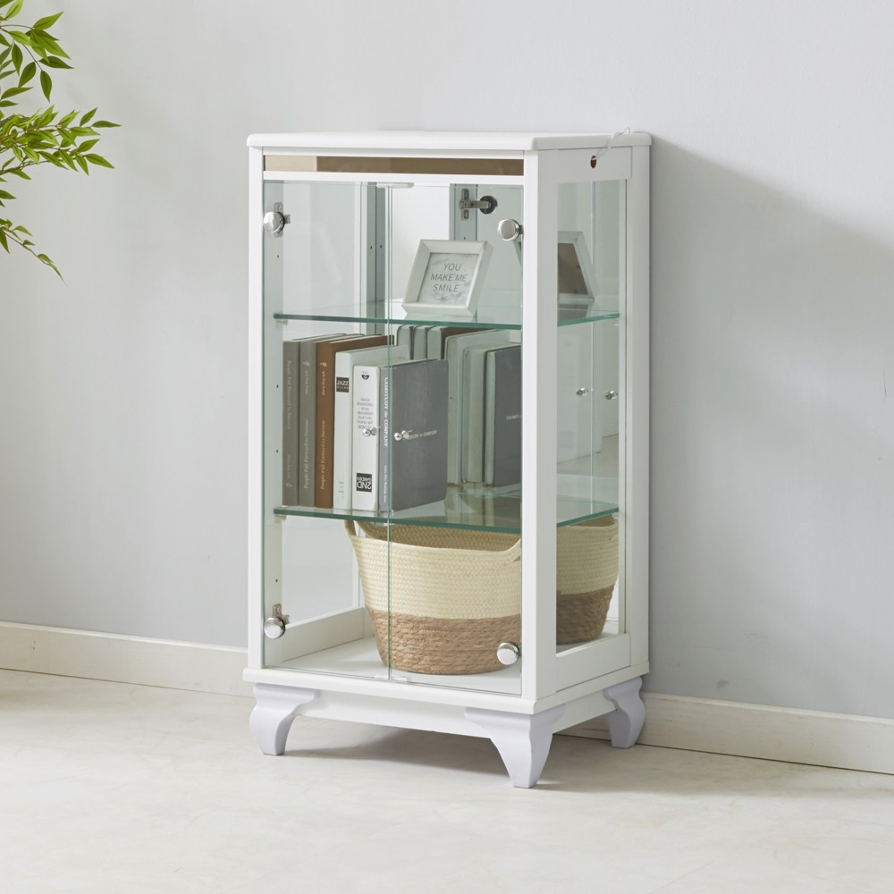 이지-프리미엄 500-3단 유리장식장 거실진열장 양주장, 화이트 129,900원