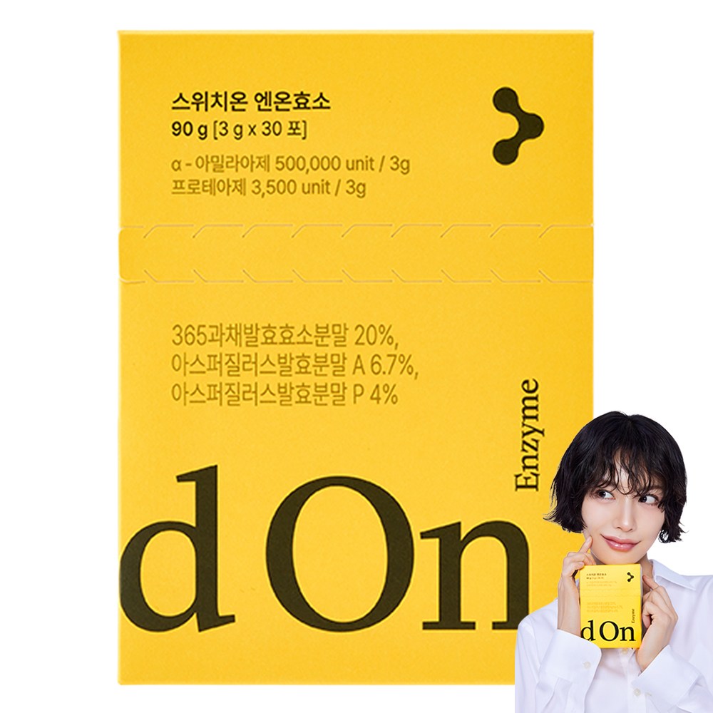 스위치온 엔온효소 탄수화물 단백질 글루텐 분해 자연발효 효소, 6개, 90g 87,930원